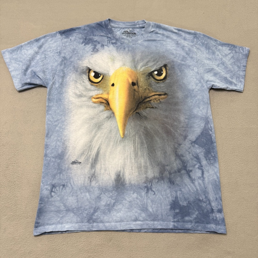 The Mountain Shirt Mens XL Blue Eagle Tie Dye 3D Nature Wildlife